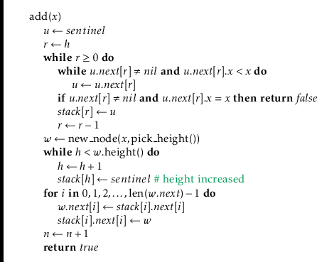 \begin{leftbar}
\begin{flushleft}
\hspace*{1em} \ensuremath{\mathrm{add}(\ensure...
...return}} \ensuremath{\ensuremath{\mathit{true}}}\\
\end{flushleft}\end{leftbar}
