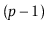 $ (\ensuremath{\ensuremath{\ensuremath{\mathit{p}}}}-1)$