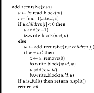 \begin{leftbar}
\begin{flushleft}
\hspace*{1em} \ensuremath{\mathrm{add\_recursi...
...{return}} \ensuremath{\ensuremath{\mathit{nil}}}\\
\end{flushleft}\end{leftbar}
