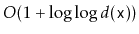 $ O(1+\log\log d(\ensuremath{\mathtt{x}}))$